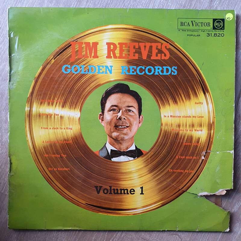 Jim Reeves Golden Records - Volume 1 - Vinyl LP Record  (VG-)