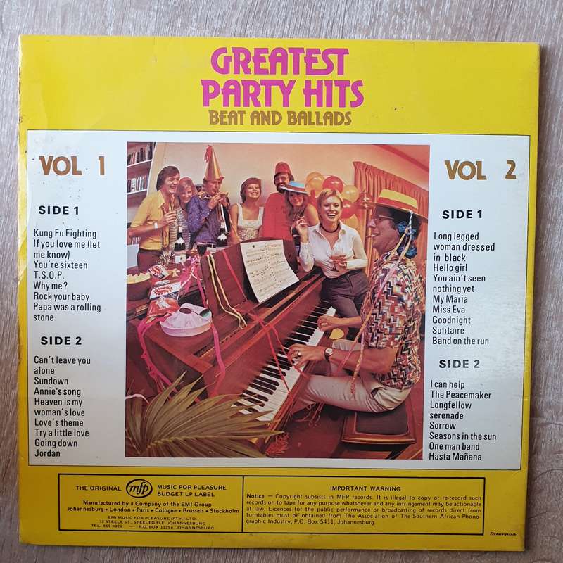 Checkers - Greatest Party Hits - Beat and Ballads (Checkers Exclusive)  Vinyl LP Record - Very...