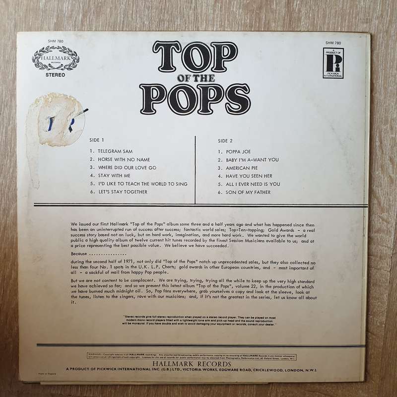 Top Of The Pops  Vinyl LP Record - Opened  - Good Quality (G)
