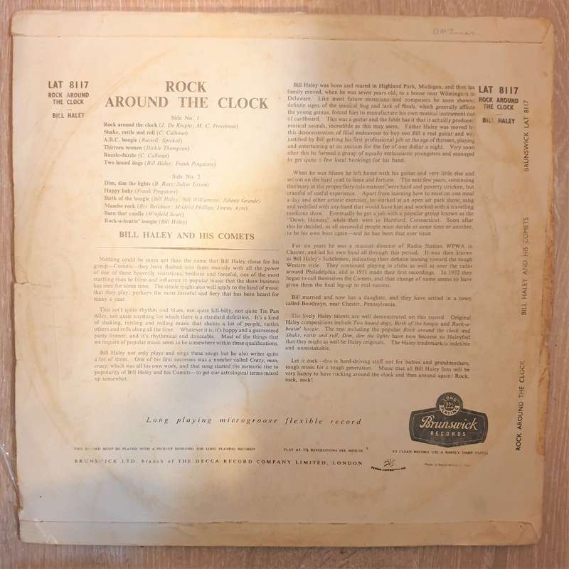 Bill Haley And His Comets  Rock Around The Clock - Vinyl LP Record - Opened  - Very-Good- Q...