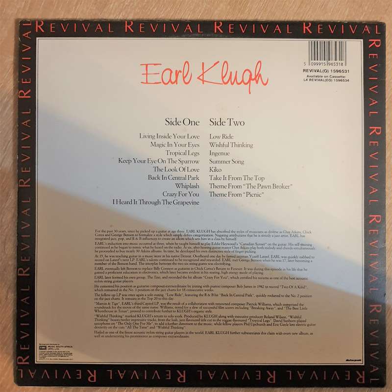 Earl Klugh - Revival Series - Vinyl LP Record - Opened  - Very-Good+ (VG+)