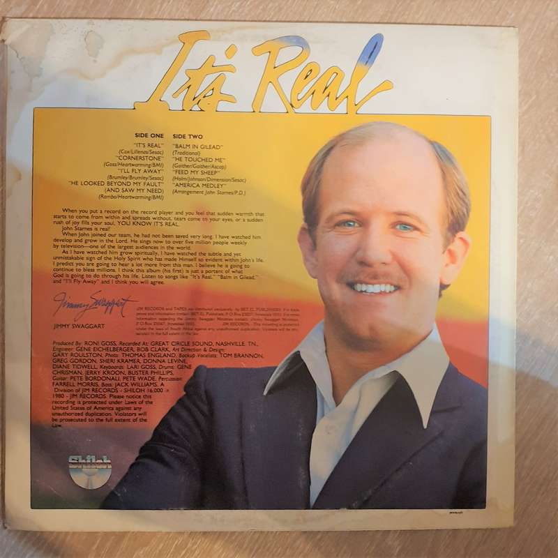 John Starnes  It's Real - Vinyl LP Record - Opened  - Very-Good+ (VG+)