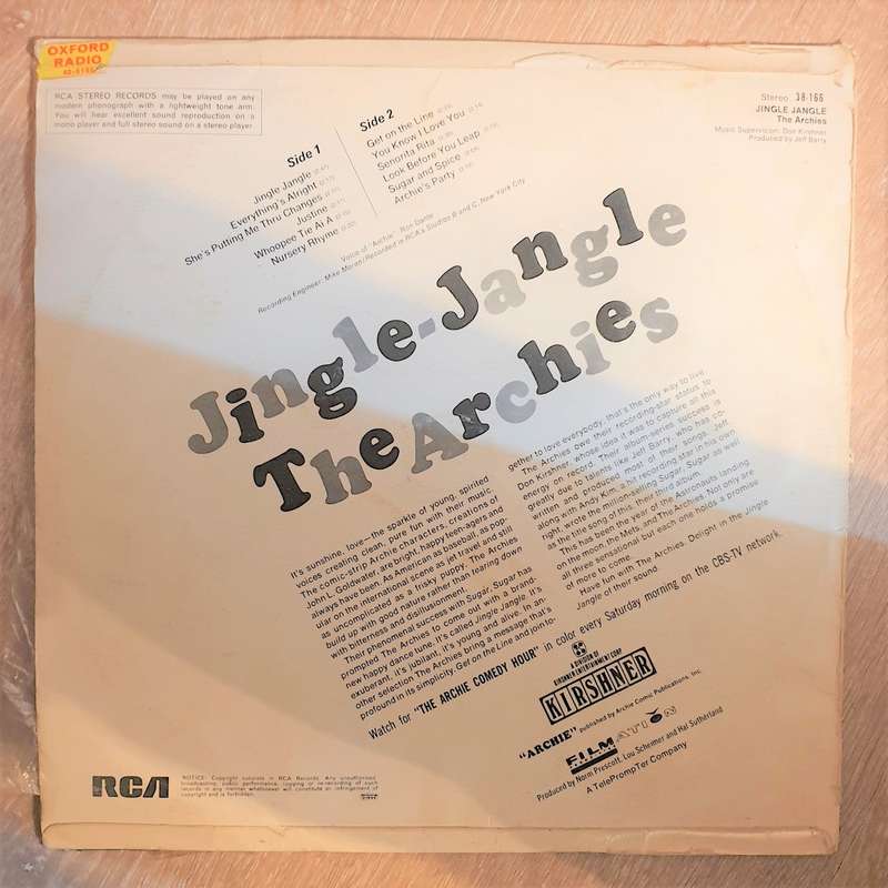 The Archies  Jingle Jangle - Vinyl LP Record - Opened  - Very-Good- Quality (VG-)