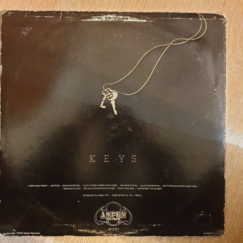 Jon Keyworth  Keys  Vinyl LP Record - Opened  - Very-Good+ (VG+)
