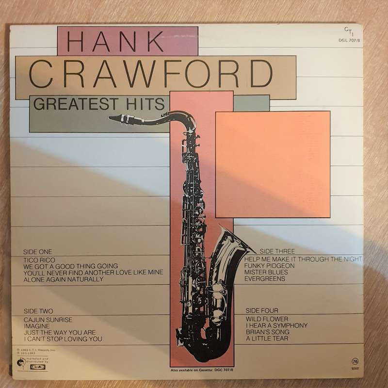 Hank Crawford - Greatest Hits   Double Vinyl LP Record  (VG+)