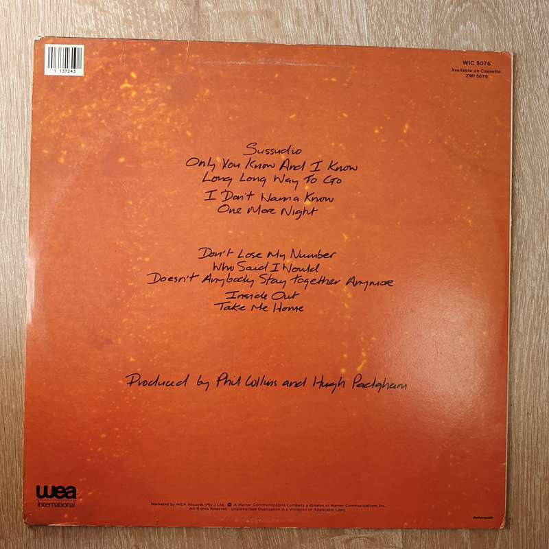 Phil Collins  No Jacket Required  - Vinyl LP Record - Very-Good- Quality (VG-)