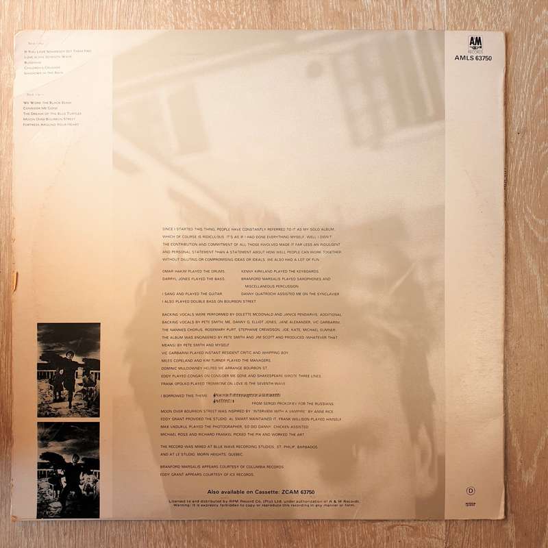 Sting  The Dream Of The Blue Turtles - Vinyl LP Record - Very-Good+ (VG+)