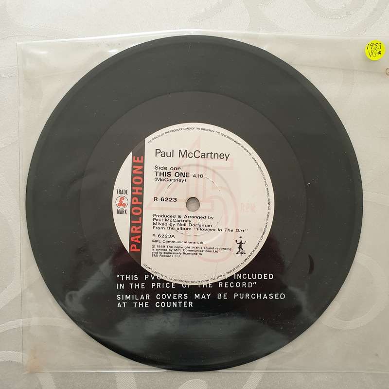 Paul McCartney  This One - Vinyl 7" Record - Opened  - Very-Good Quality (VG)