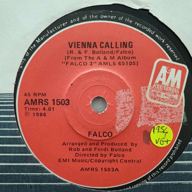 Falco  Vienna Calling - Vinyl 7" Record - Very-Good+ Quality (VG+)
