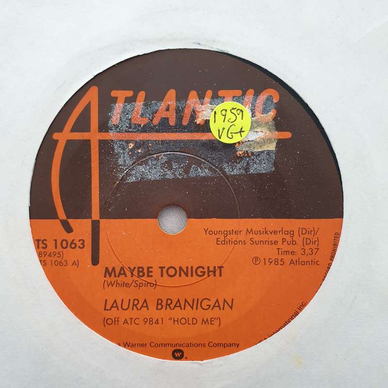 Laura Brannigan - Maybe Tonight - Vinyl 7" Record - Very-Good+ Quality (VG+)