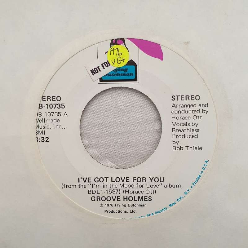 Groove Holmes  I've Got Love For You / Caravan - Vinyl 7" Record - Very-Good+ Quality (VG+)