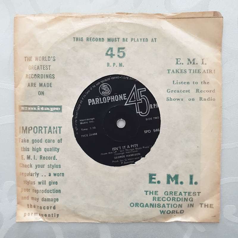 George Harrison  My Sweet Lord - Vinyl 7" Record - Very-Good+ Quality (VG+)