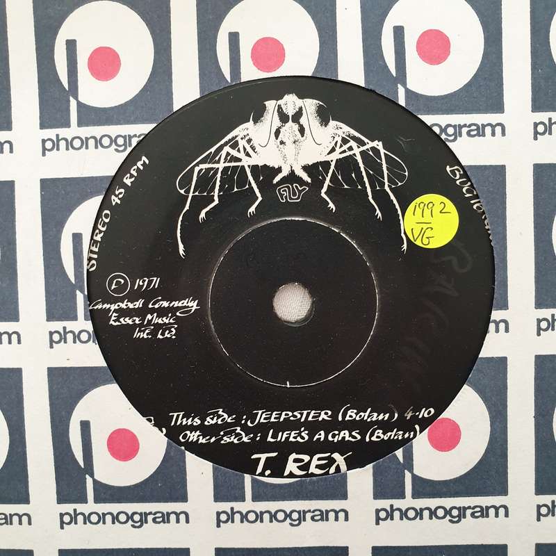 T.Rex  Jeepster - Vinyl 7" Record - Opened  - Very-Good- Quality (VG-)