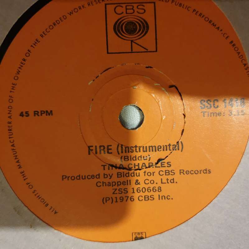 Tina Charles  You Set My Heart On Fire - Vinyl 7" Record - Very-Good+ Quality (VG+)