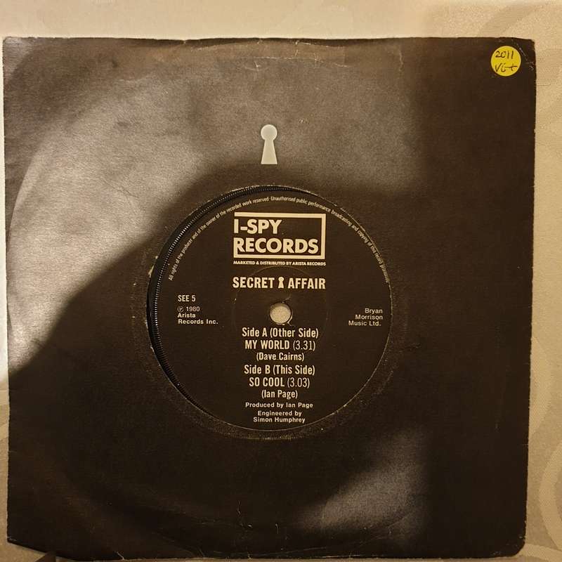 Secret Affair  My World - Vinyl 7" Record - Very-Good+ Quality (VG+)