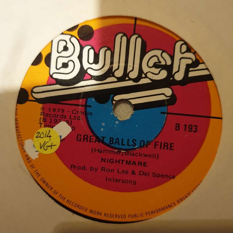 Nightmare  Great Balls Of Fire - Vinyl 7" Record - Very-Good+ Quality (VG+)