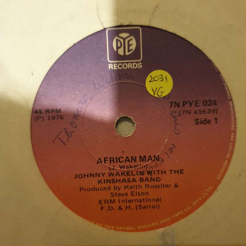 Johnny Wakelin With The Kinshasa Band  African Man - Vinyl 7" Record - Opened  - Very-Good ...
