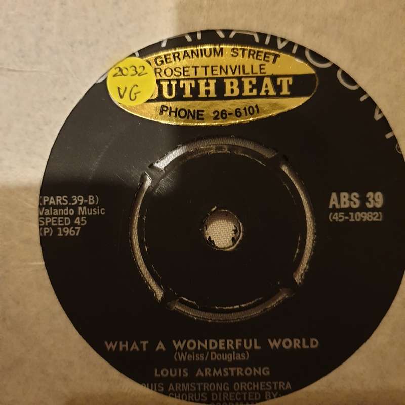Louis Armstrong  Cabaret / What A Wonderful World - Vinyl 7" Record - Opened  - Very-Good Q...