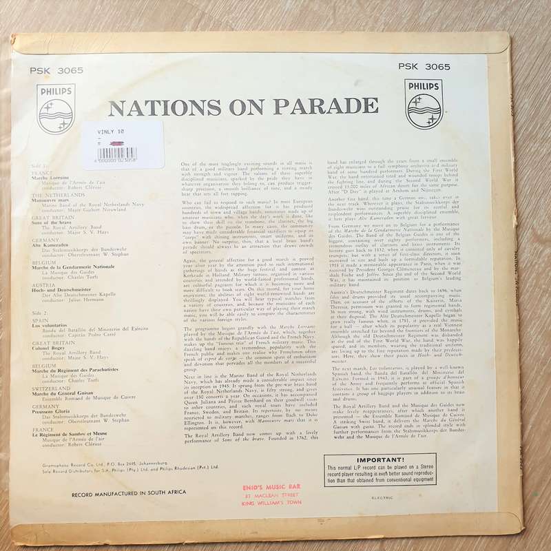 Nations On Parade - Vinyl LP Record - Very-Good+ Quality (VG+)