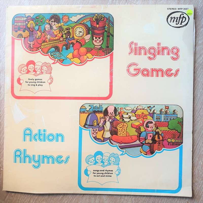 Singing Games/Action Rhymes - Childrens Songs - Vinyl LP Record - Very-Good+ Quality (VG+)