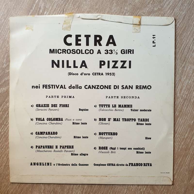 San Remo - Nilla Pizzi  Nei Festival Della Canzone - Vinyl LP Record - Opened  - Very-Good-...
