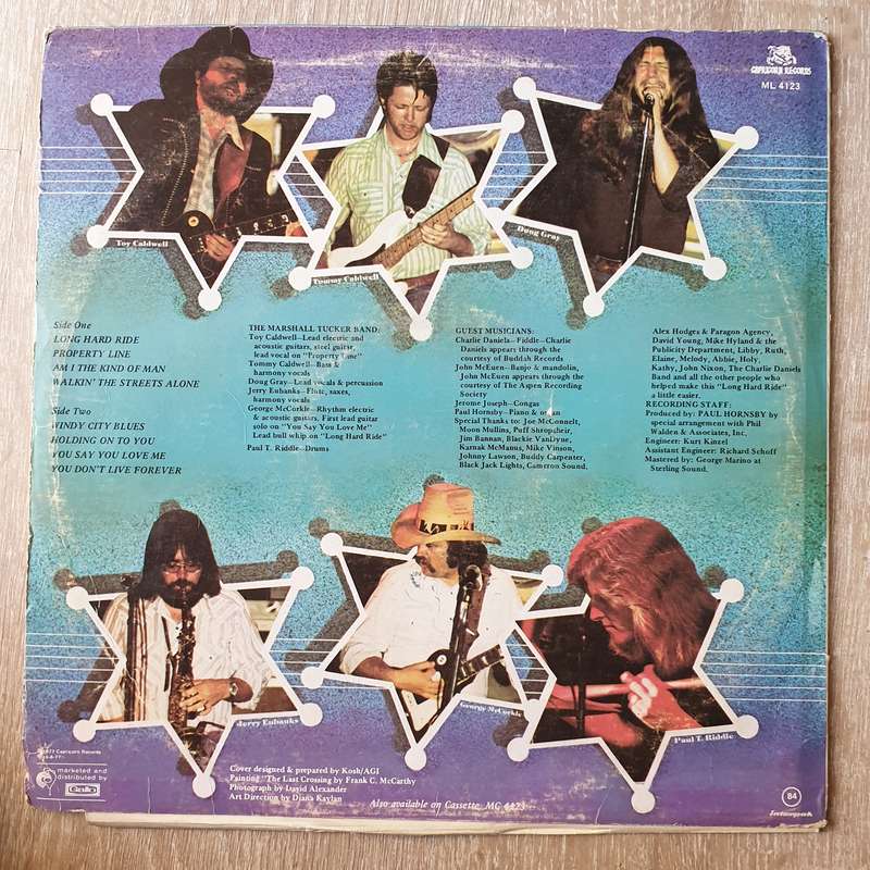 The Marshall Tucker Band  Long Hard Ride - Vinyl LP Record - Very-Good+ Quality (VG+)
