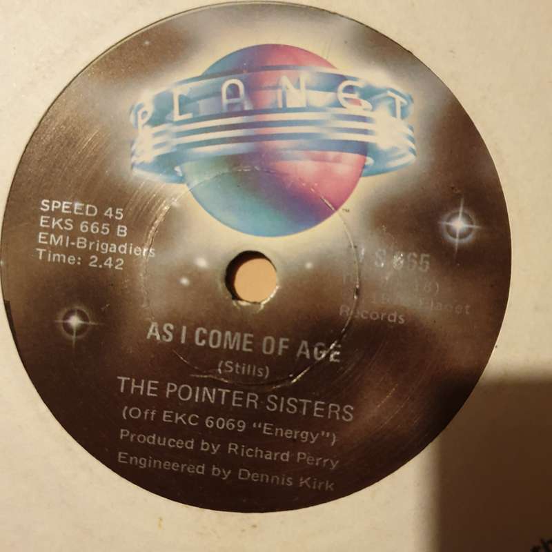 Pointer Sisters  Fire -  Vinyl 7" Record - Very-Good+ Quality (VG+)