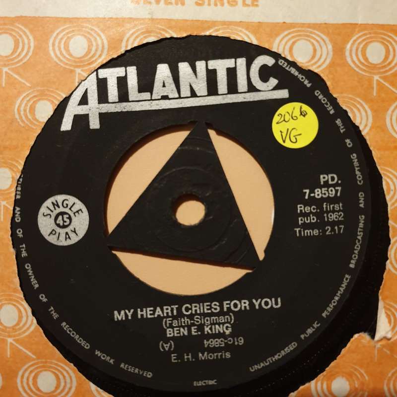 Ben E. King  My Heart Cries For You / Spanish Harlem -  Vinyl 7" Record - Very-Good Quality...