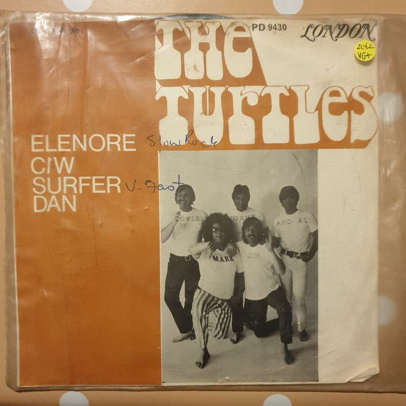 The Turtles  Elenore -  Vinyl 7" Record - Very-Good+ Quality (VG+)