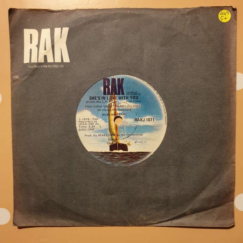 Suzi Quatro  She's In Love With You - Vinyl 7" Record - Opened  - Good+ Quality (G+)