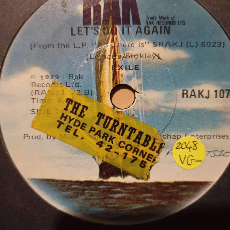 Exile  The Part Of Me That Needs You Most - Vinyl 7" Record - Very-Good- Quality (VG-)