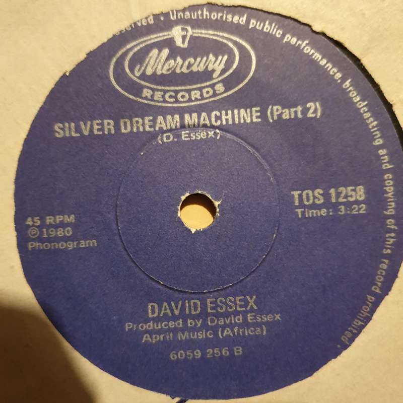 David Essex  Silver Dream Machine - Vinyl 7" Record - Very-Good+ Quality (VG+)