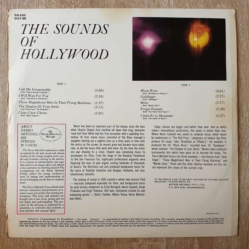 The Parris Mitchell Voices  The Sounds Of Hollywood - Vinyl LP Record - Very-Good+ Quality ...