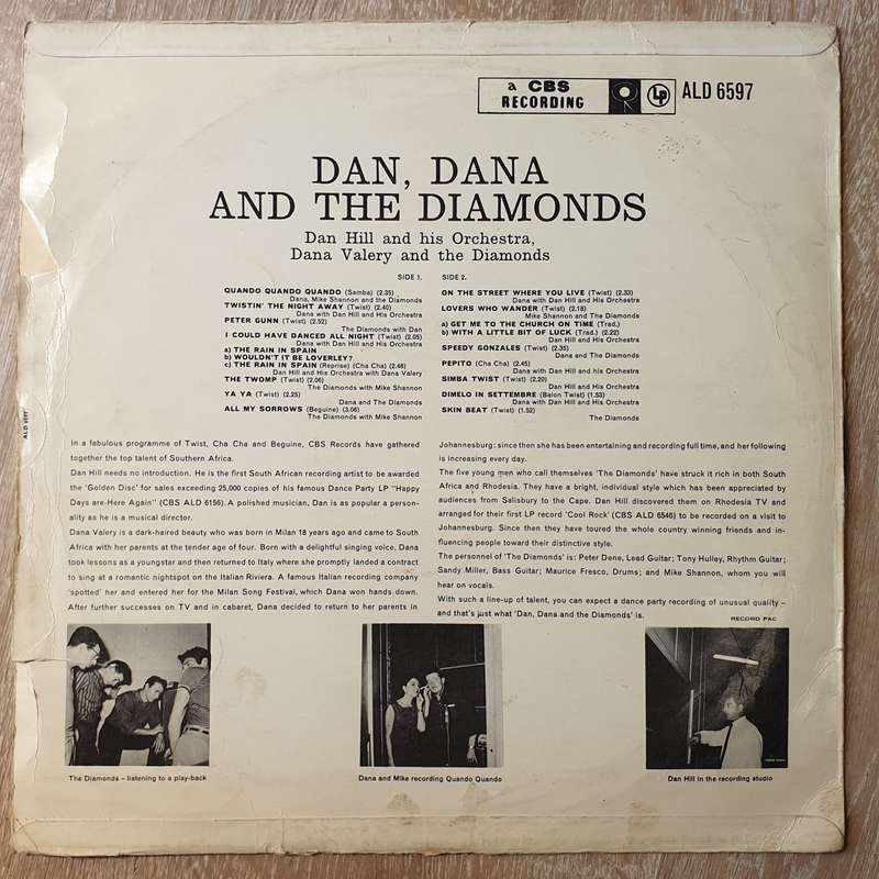 Dan Hill - Dan, Dana and the Diamonds   Vinyl LP Record - Good Quality (G) (Vinyl Specials)