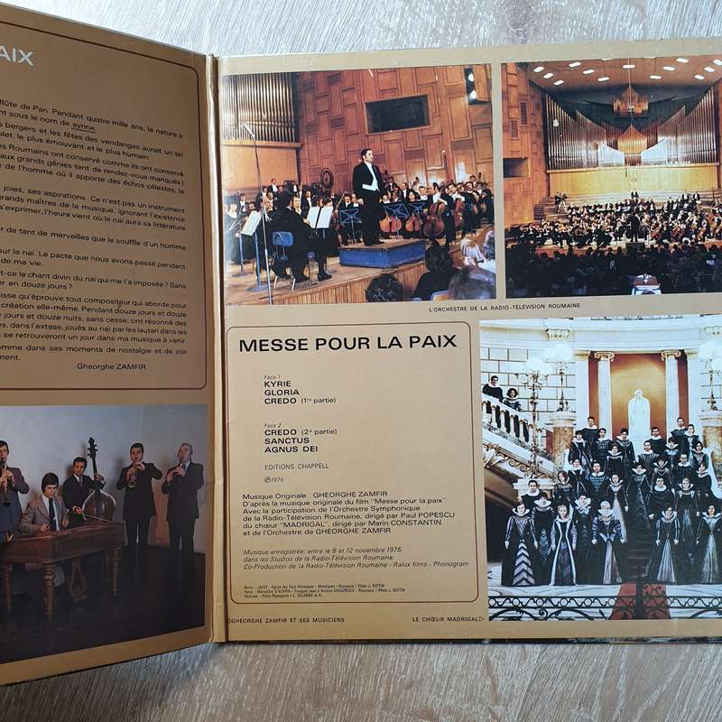 Zamfir  Messe Pour La Paix - Vinyl  LP Record - Opened  - Very-Good Quality (VG)