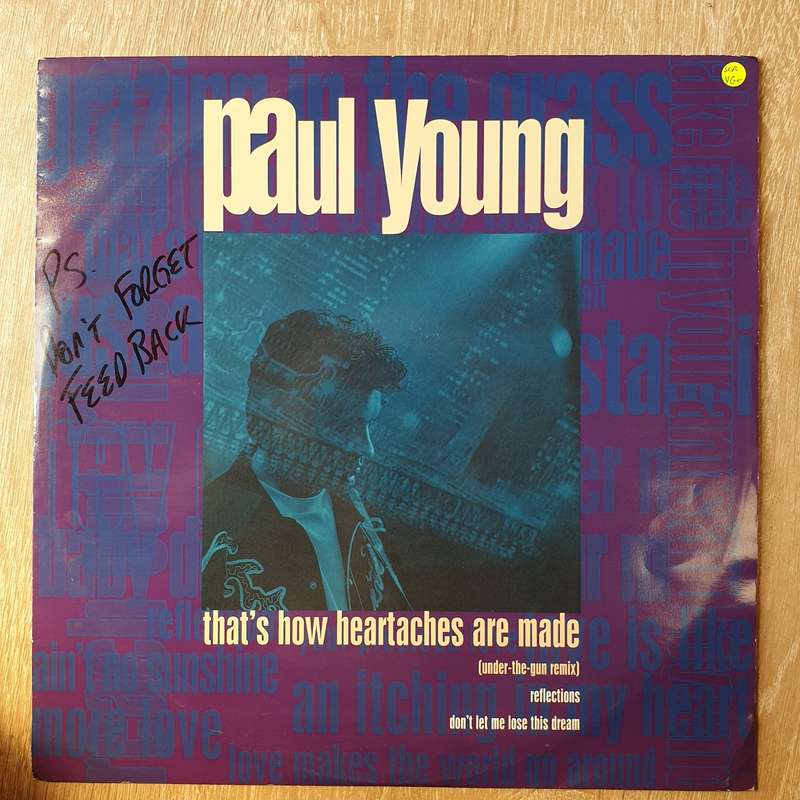 Paul Young  That's How Heartaches Are Made -  Vinyl LP Record - Very-Good+ Quality (VG+)