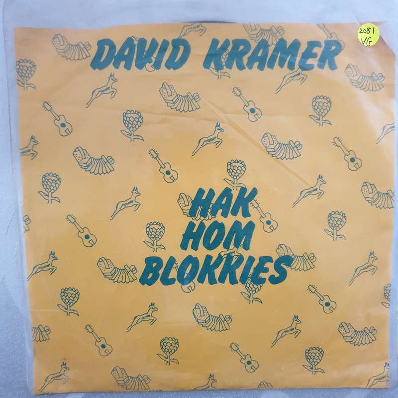 David Kramer  Hak Hom Blokkies / Boggom En Voetsek  - Vinyl 7" Record - Opened  - Very-Good...