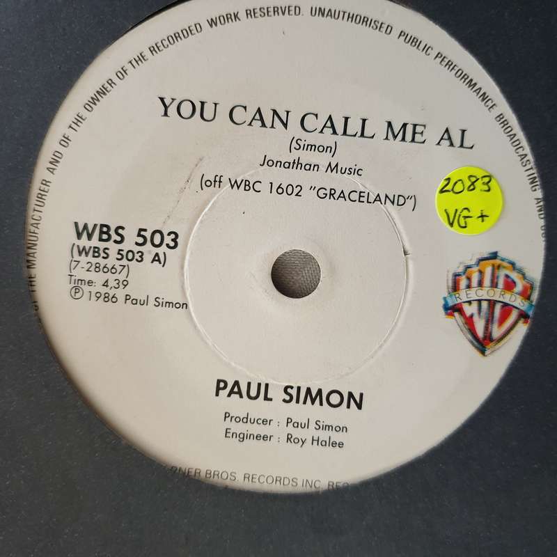 Paul Simon  You Can Call Me Al - Vinyl 7" Record - Very-Good+ Quality (VG+)