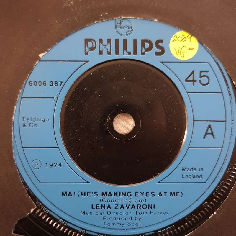 Lena Zavaroni  Ma! (He's Making Eyes At Me) - Vinyl 7" Record - Very-Good- Quality (VG-)