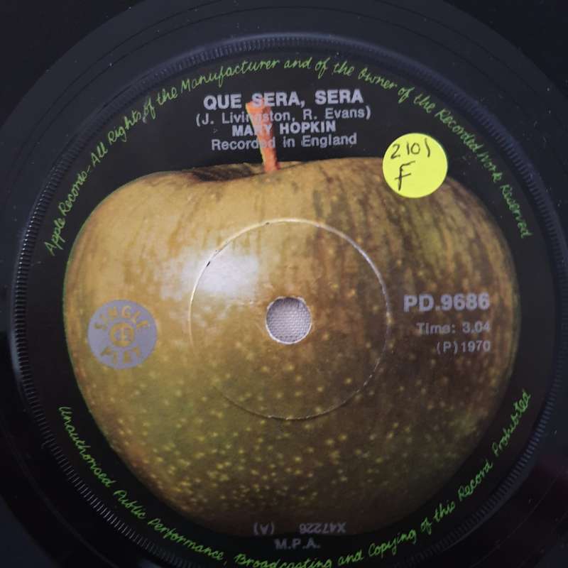 Mary Hopkin - Que Sera Sera - Vinyl 7" Record - Fair Quality