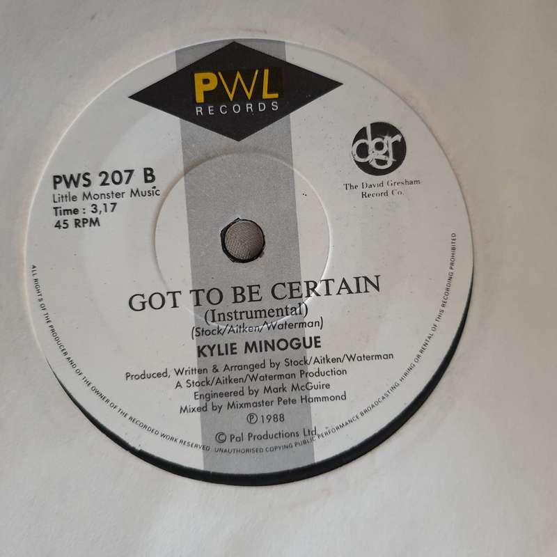 Kylie Minogue  Got To Be Certain - Vinyl 7" Record - Very-Good+ Quality (VG+)
