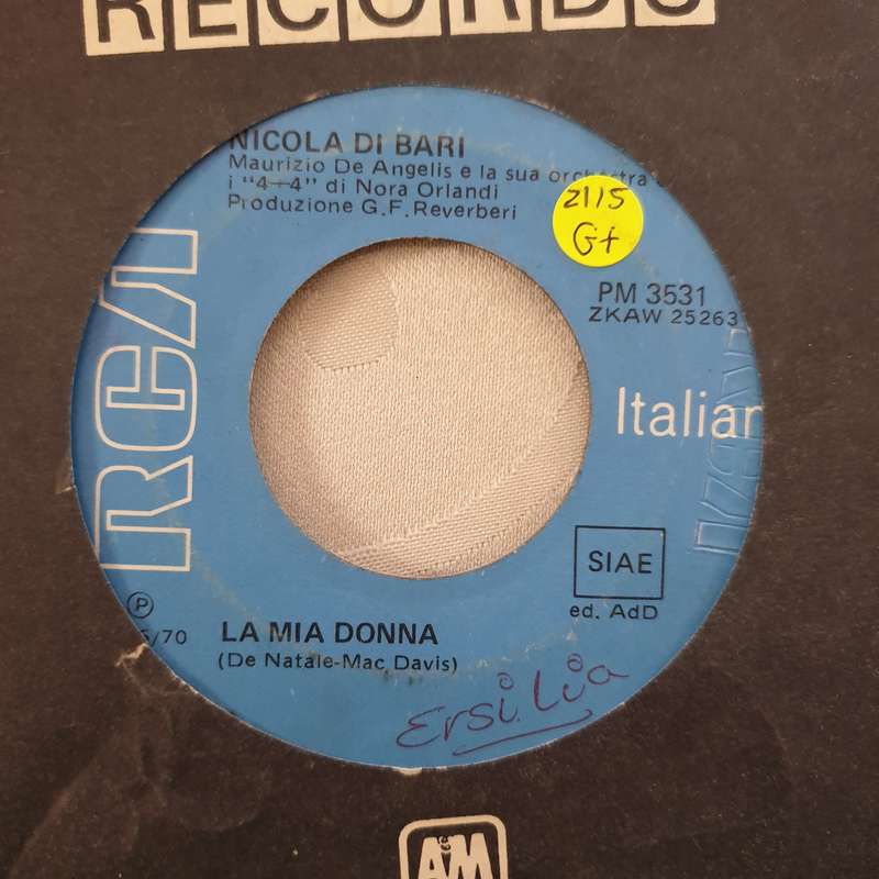 Nicola Di Bari  Vagabondo / La Mia Donna - Vinyl 7" Record - Good+ Quality (G+)