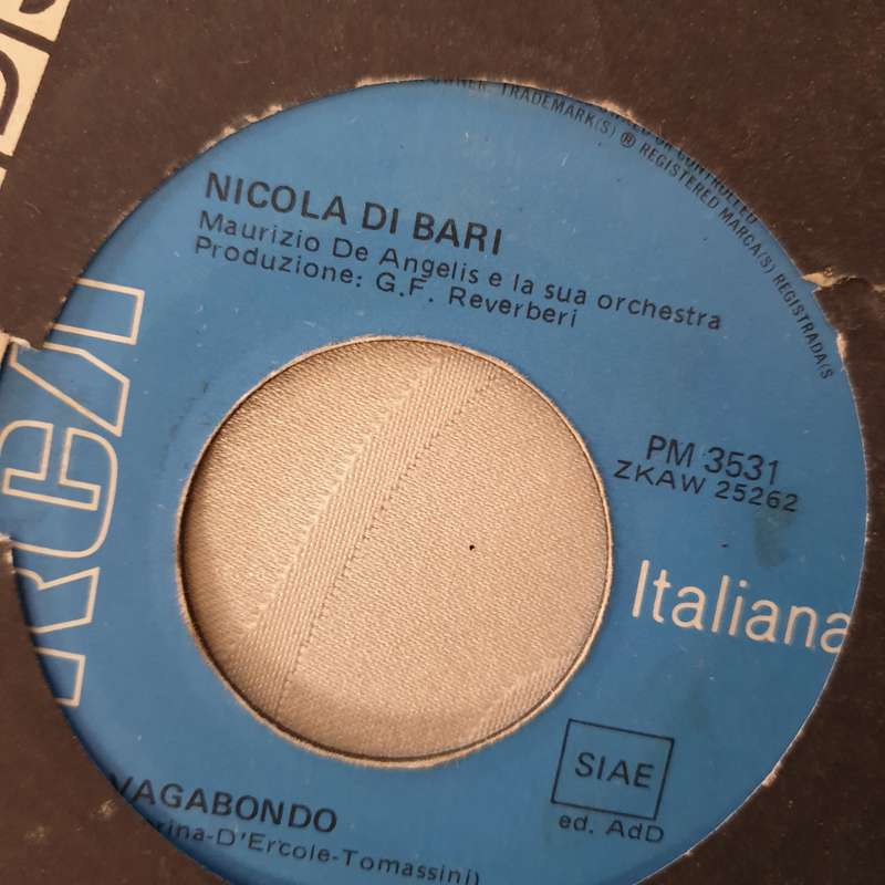 Nicola Di Bari  Vagabondo / La Mia Donna - Vinyl 7" Record - Good+ Quality (G+)
