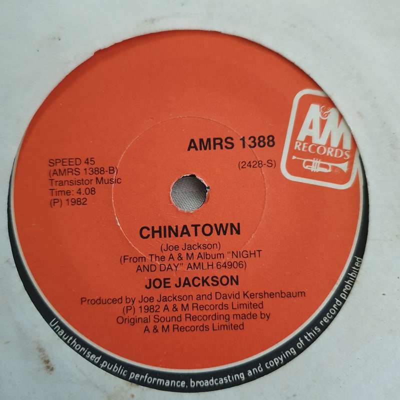 Joe Jackson  Steppin' Out / Chinatown - Vinyl 7" Record - Very-Good+ Quality (VG+)