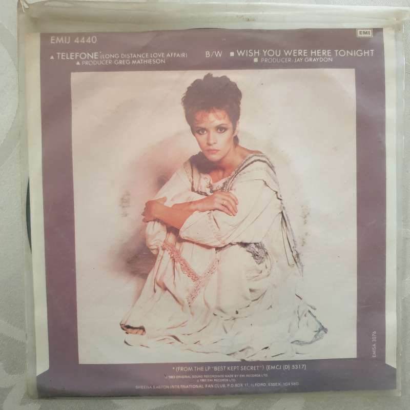 Sheena Easton  Telefone (Long Distance Love Affair) - Vinyl 7" Record - Very-Good+ Quality ...