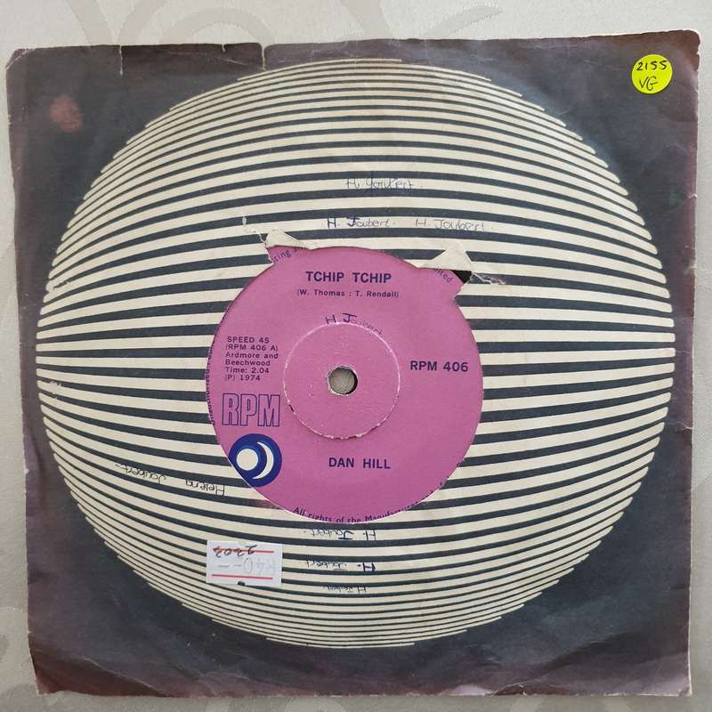 Dan Hill  Tchip Tchip / Baby Blue - Vinyl 7" Record - Very-Good Quality (VG)