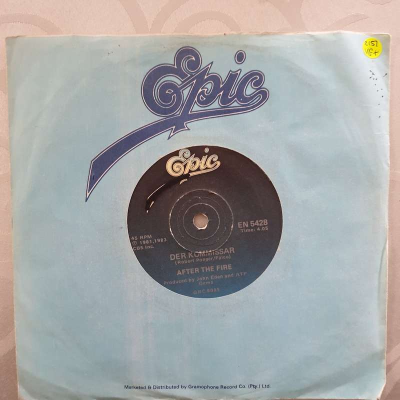 After The Fire  Der Kommissar - Vinyl 7" Record - Very-Good+ Quality (VG+)