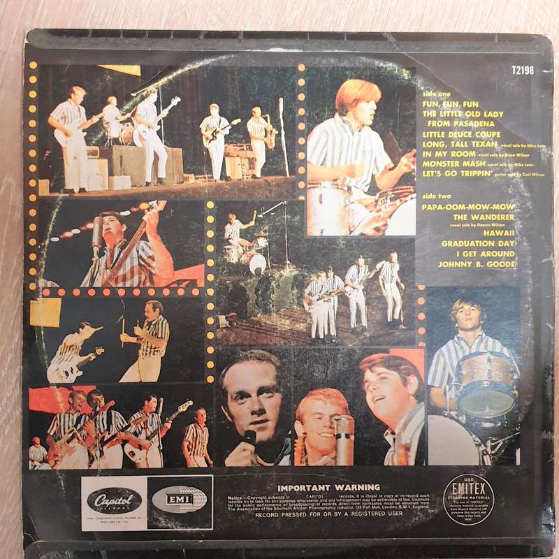 The Beach Boys  Concert  - Vinyl  LP Record - Opened  - Very-Good Quality (VG)
