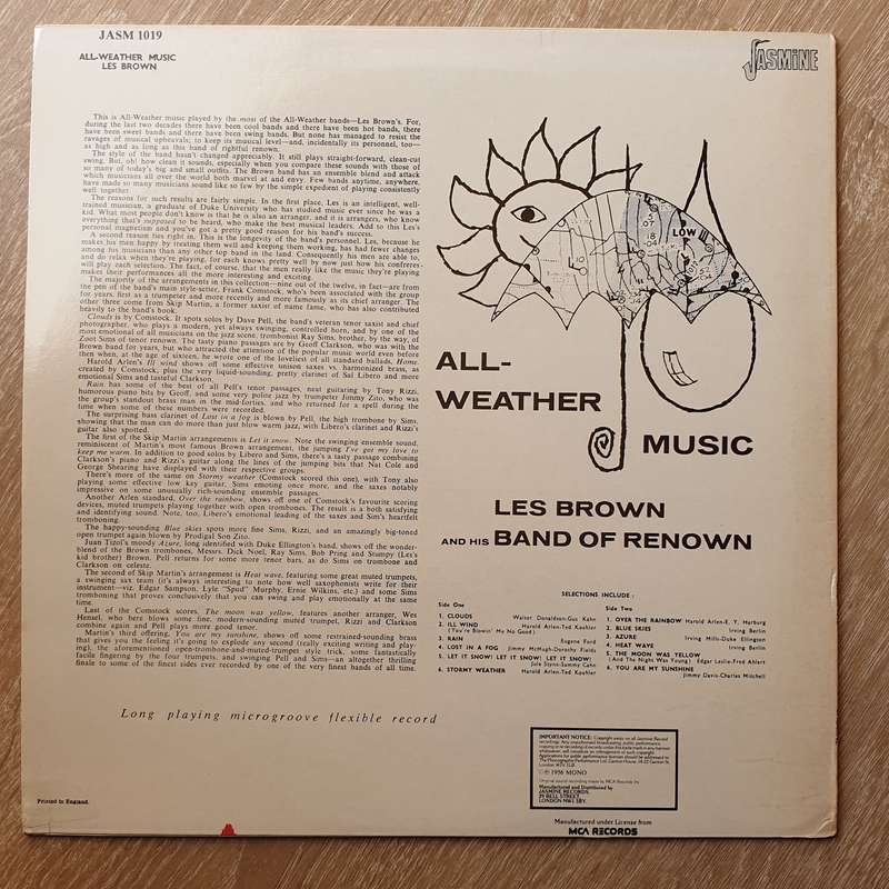 Les Brown And His Band Of Renown  All-Weather Music - Vinyl LP Record - Very-Good+ Quality ...