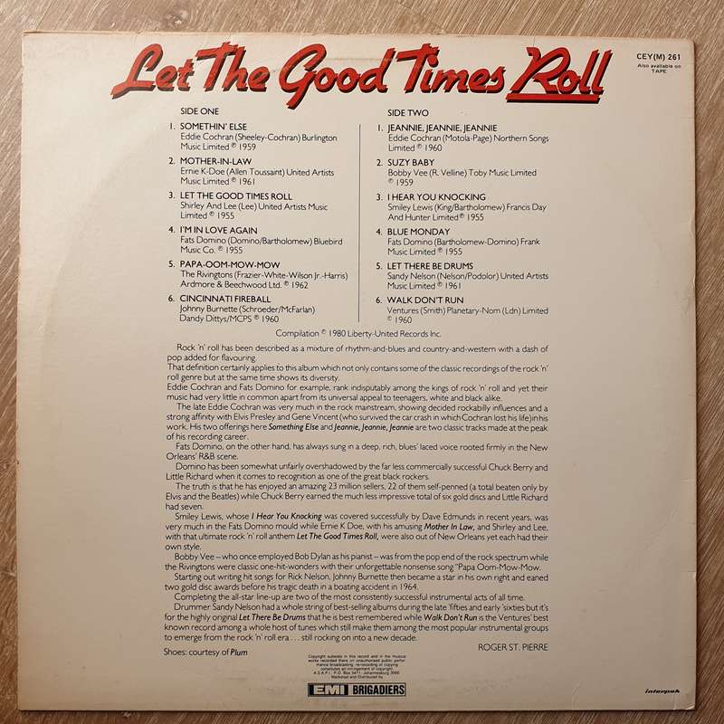 Let The Good Times Roll - Vinyl LP Record - Very-Good+ Quality (VG+)